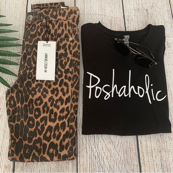 Zara Denim - Zara Hi-Rise Skinny Animal Print Jeans